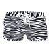 UXH Men's Zebra Stripe Sports Boxer Swim Trunks With Double Side Pockets, Quick-Dry Beach Shorts_voghion.com