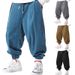 Men's Clothing Sporty Jogging Corduroy Solid Color Casual Pants With Drawstring Elastic Waist_voghion.com