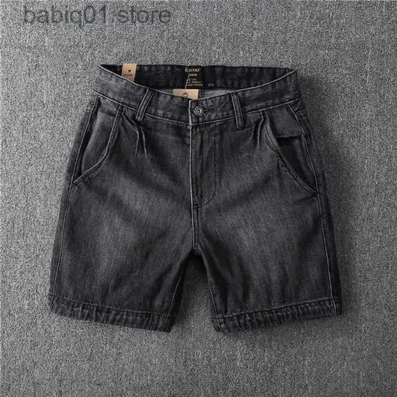 Men's Lightweight Streetwear Denim Fashion Relaxed Bermuda Men Cotton Fiber Jean Shorts 2023 A21 T230502_voghion.com