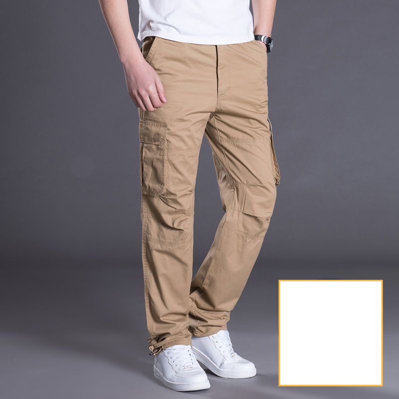 Vêtements pour hommes nouveau style vêtements de travail pour hommes pantalons décontractés larges avec plusieurs poches, pantalons de travail résistants à l'usure pour les chantiers de construction_voghion.com
