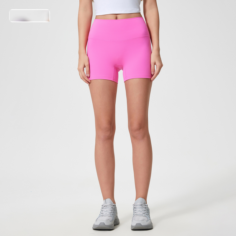 Roupas femininas novas primavera e verão nude sem linha T shorts fitness elástico slim fit esportes corrida calças de ioga levantamento de quadril_voghion.com