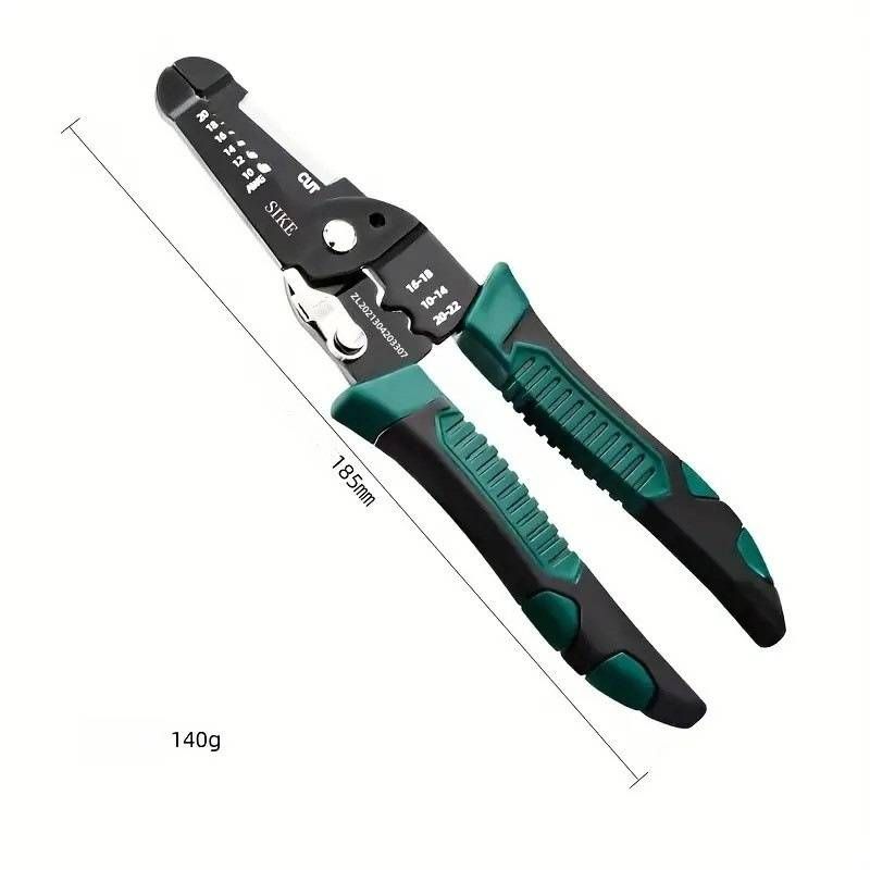 Professional Multi-Function Wire Stripper Cutter - Industrial Grade Crimping Tool With Chromium Vanadium Steel Blades For Electricians​_voghion.com