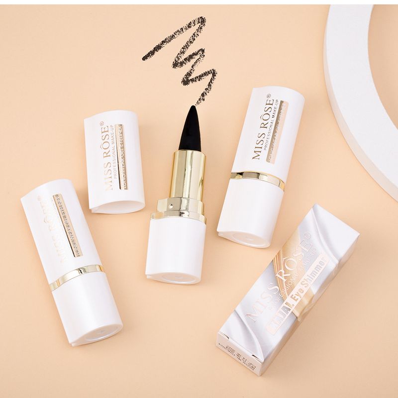 Gel eyeliner impermeabile nero freddo, penna eyeliner opaca leggera e asciutta, gel eyeliner spesso a punta singola_voghion.com