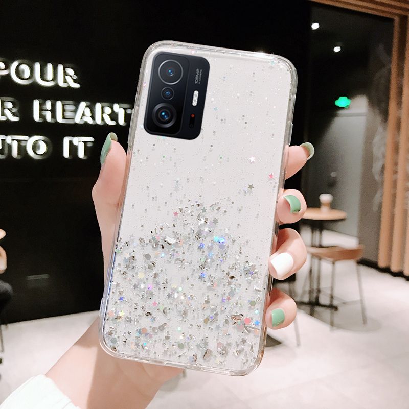 Di lusso Glitter Custodia Morbida In Silicone Per Xiaomi Mi 12 12X11 11T 11X10 10T 9 9T Pro Lite SE Ultra Sottile Trasparente Completa Posteriore Cov_voghion.com