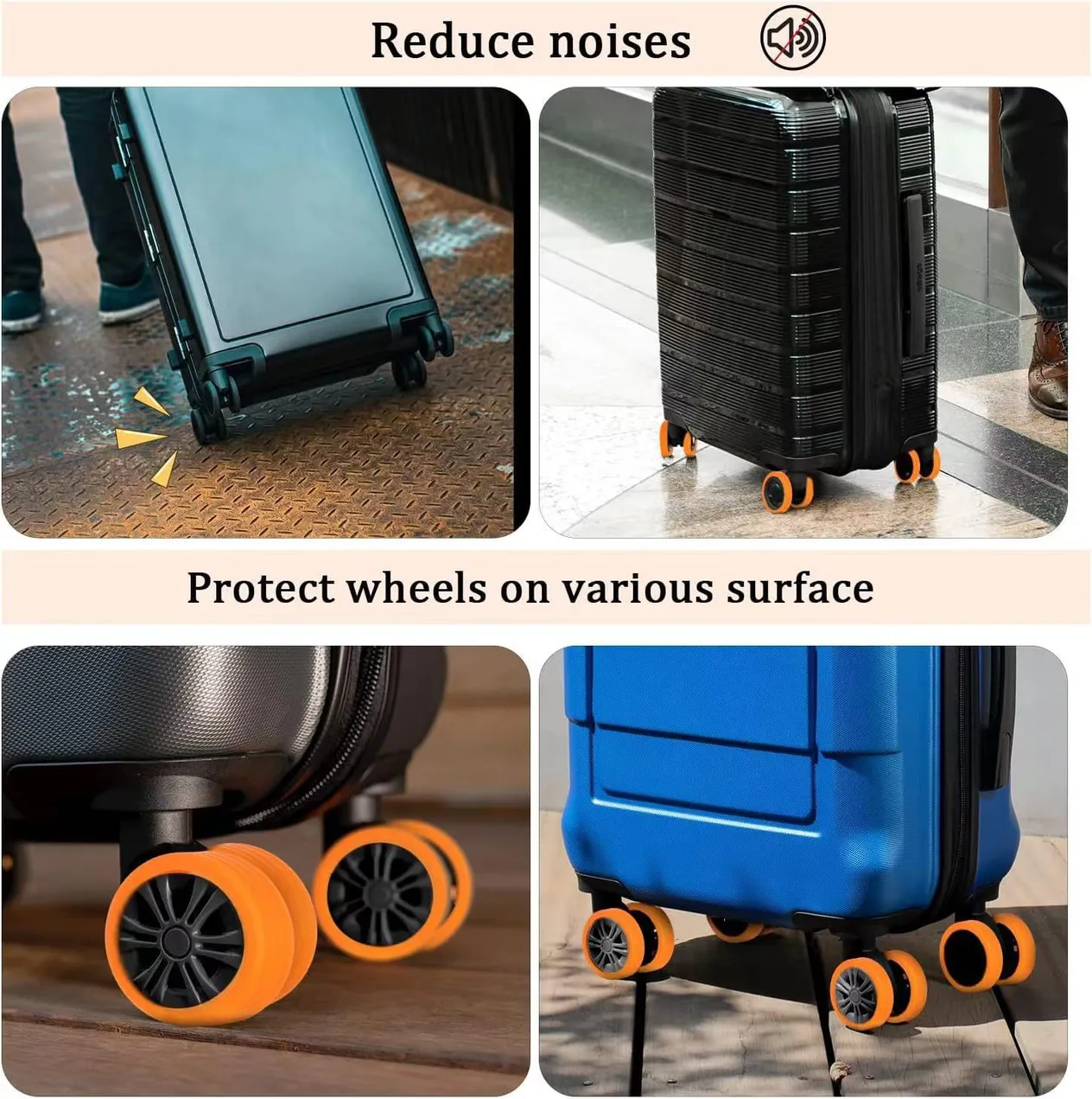 Części i akcesoria do toreb Koło walizki Pokrowiec ochronny na koło walizki Pokrowiec ochronny na koło walizki uniwersalna osłona odporna na zużycie i zużycie_voghion.com