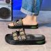 Men, With Air Cushion For Outdoor Wear And A Sense Of . One Line Drag, Beach Anti Slip, Cool Slippers. Slippers_voghion.com