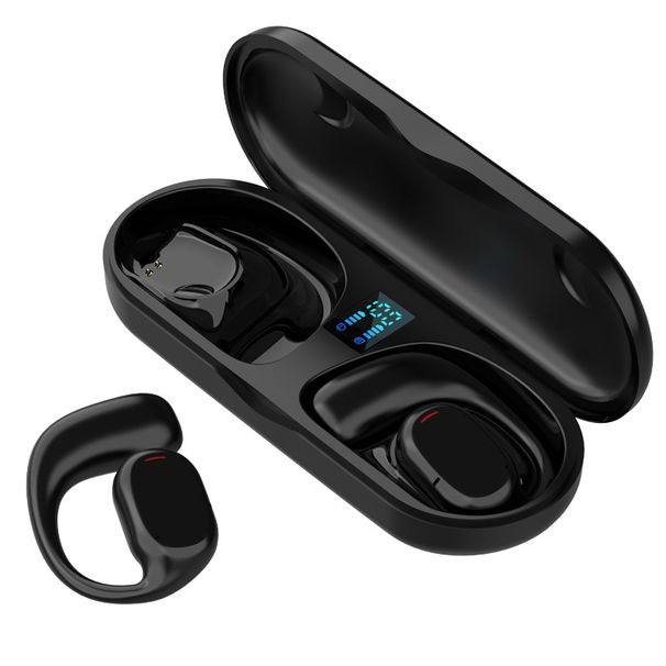 JS270 Ear-hanging Bluetooth Headset, Wireless Headset, Battery Life, Digital Display, Stereo Listening To Music, OWS External Playback English_voghion.com