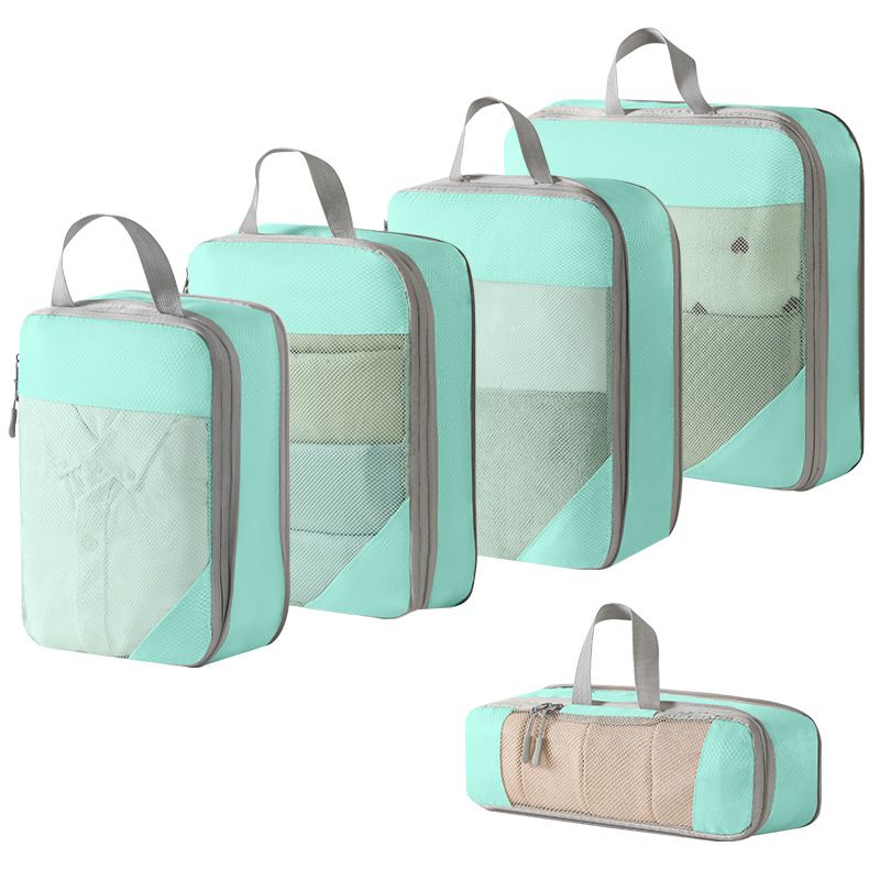 Mesh visual compression travel for business trips, toiletries, cosmetics storage bag, clothes, shoes, luggage bag_voghion.com