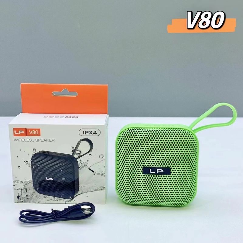 Ny LP-V80 Bluetooth-højttaler, bærbar radiokortindsættelse, udendørs vandtæt subwoofer, gavehøjttaler_voghion.com