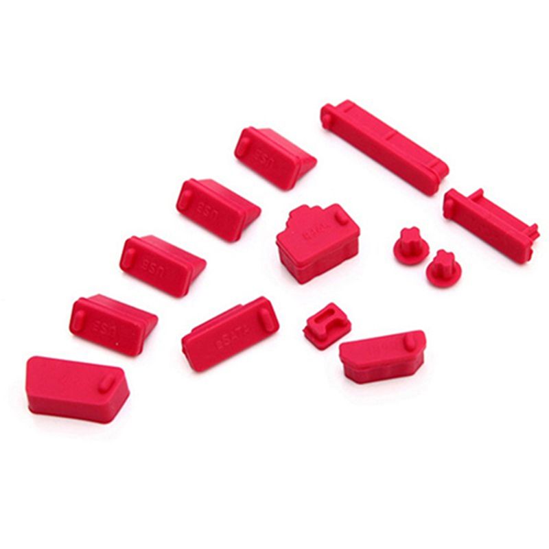 13Pcs/Set Universal Laptop Notebook Silicone Anti Dust Ports Cover Plug Cap_voghion.com