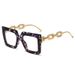 2022 New Personalized Chain Flat Mirror Big Eyeglass Fashion Colorful Frame Glasses_voghion.com
