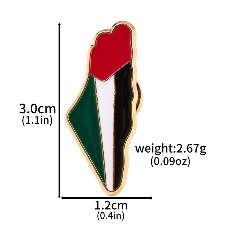 New Palestine Ribbon Brooch Love Peace Metal Lapel Pin_voghion.com