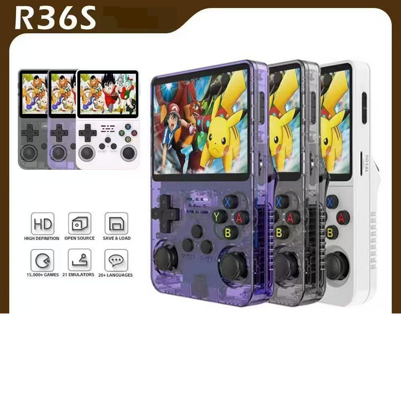 Console per videogiochi Nuova console portatile open source R36S Console portatile portatile Retro GBA Arcade Classica PSP_voghion.com