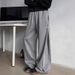 Men’s High-Quality Gray Wide-Leg Sweatpants – Drop Cuff Joggers With Drawstring Waist, Relaxed Fit Polyester Blend For Casual & Streetwear (M-3XL)_voghion.com