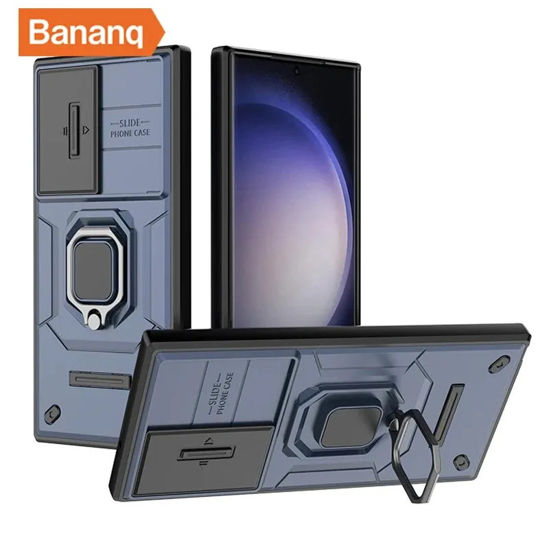 Bananq – coque de caméra à objectif coulissant, étui avec anneau Ultra magnétique pour Samsung A54 A34 A24 A14 A13 4G 5G M34 S24 S23 Plus_voghion.com