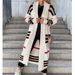 Women's Clothing long striped sweater cardigan loose large version sweater jacket_voghion.com