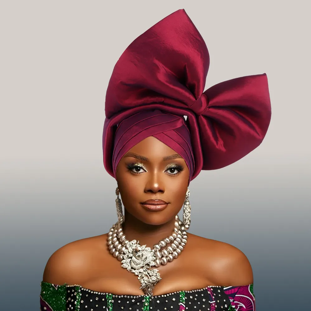 Hot Selling Headwear Wedding New Style Big Bow Headscarf Baotou Hat Xiyintemu_voghion.com