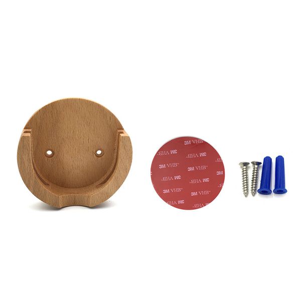 Väggställ för kaffefilterhållare för 51 mm DeLonghi Portafilter/54 mm Breville Portafilter/53 mm Portafilter, väggmonterat ställ med kaffesäkring, träfärg_voghion.com