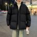 Winter New Down Men's Puffer Jacket Solid Color Thick Versatile Coat Warm Plus Size Cotton Clothing For Men_voghion.com
