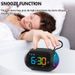 Mini Portable FM Radio Dual Alarm Clock LED Display Radios Receiver RGB Light Bluetooth Subwoofer TF Card USB MP3 Music_voghion.com