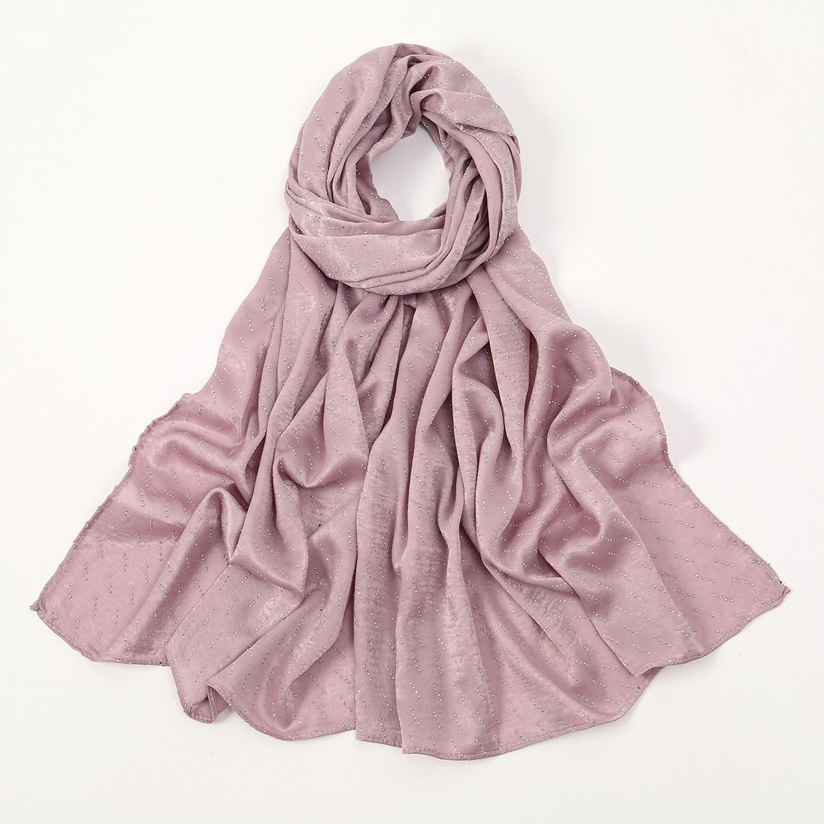 Beliebter, neuer Stil: Langer, heiß gesteppter Samtschal für Damen, einfarbig, schlicht und vielseitig, ethnisch inspiriert, atmungsaktiv und hautfreundlich_voghion.com