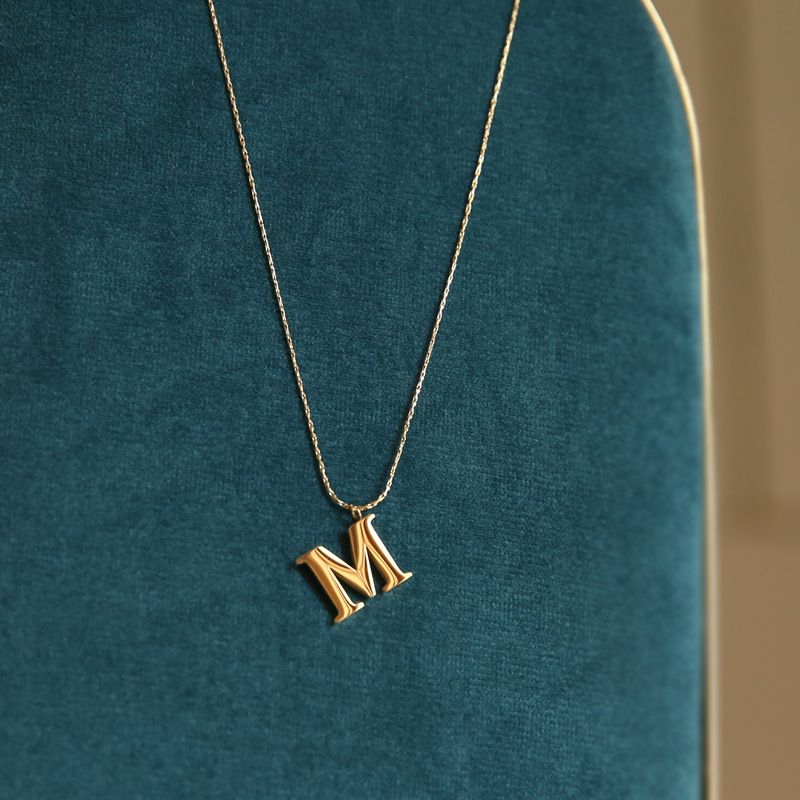 Acciaio inossidabile nuova moda gioielleria raffinata elegante sexy M zircone nappa charms catena girocollo collane e pendenti per le donne_voghion.com