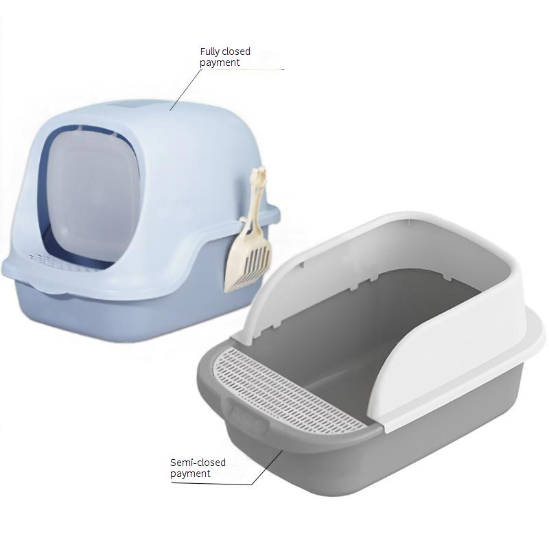Cat Litter Boxes Fully Enclosed Cat Litter Box Splash Proof Large Fully Enclosed Cat Toilet Litter Box_voghion.com