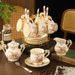 Vintage Rose And Golden Trimmed Artisan Ceramic Tea Set - Ideal Gift For Graduation Or Mother'S Day, Simple To Clean_voghion.com