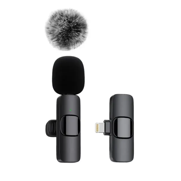 New Wireless Lavalier Audio Video Recording Mini Mic For Iphone Android Laptop Live Gaming Mobile Phone Microphone_voghion.com