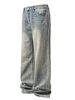 Herrenbekleidung Herren-Bootcut-Jeans in Weiß – Lightning Wash & Embroidery Denim (Artisan Edition)_voghion.com