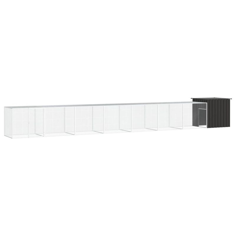 Chicken Cage Anthracite 315"x35.8"x39.4" Galvanized Steel_voghion.com