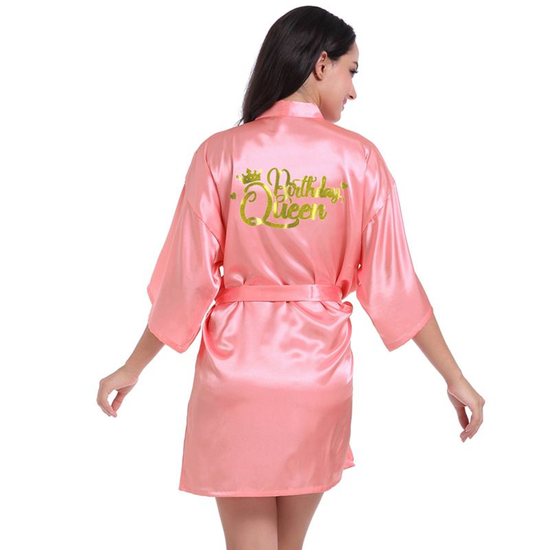 Men's Sleep Ladies Short Dopamine Cardigan Robe Summer Thin Birthday Queen Party Robe_voghion.com