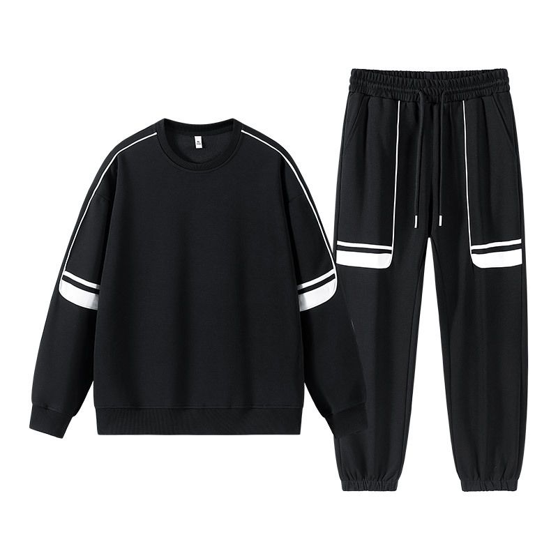 Moška oblačila Nova priložnostna obleka Moški pulover z okroglim izrezom iz dveh delov_voghion.com