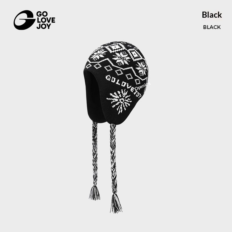 001 Golejue Nuovo cappello da sci lavorato a maglia per arrampicata all'aperto, ciclismo, escursionismo, antivento, caldo, freddo, foderato in pile, protezione per le orecchie spessa_voghion.com