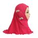 Cross Border Beautiful 2 To 6 Year Old Little Girl Headscarf Arab Hat Six Flowers Little Girl Hijab H075_voghion.com