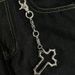 Ainworth European And American Cross Border Handmade Chain Mail Cross Keychain Accessories Y2k Subculture Street Pants Chain_voghion.com