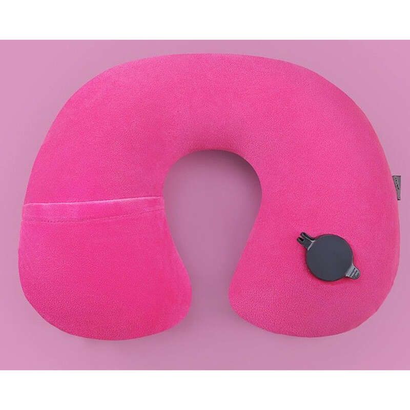 【 Collezione People's Collection 8429 】 Cuscino gonfiabile a forma di U per il collo, per pisolini cervicali, per lunghe distanze_voghion.com