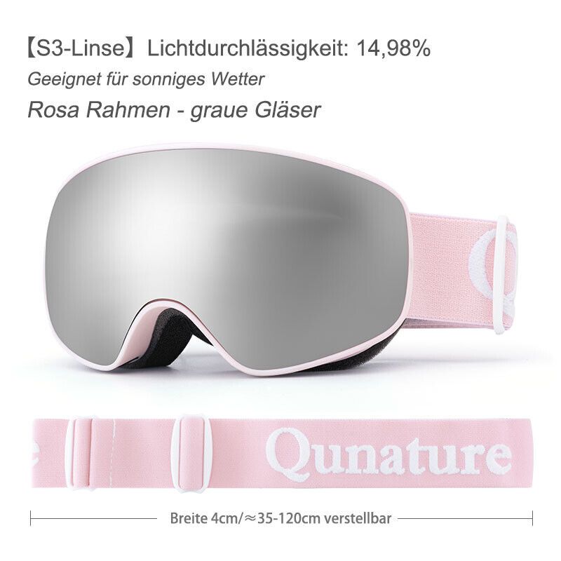 Qunature Skibrille Jugend Snowboardbrille Schneebrille Antibeschlag Unisex_voghion.com