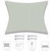 10x13ft Rectangle Sun Shade Sail/Grey_voghion.com