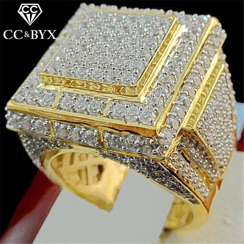 2025 Neuheiten CC Ringe Für Männer Modeschmuck Vergoldet Zirkonia Bräutigam Hochzeit Verlobungsfeier Geschenk CC2104_voghion.com