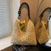 Sommer Stroh Für Frauen 2025 Neue Strand Urlaub Hohl Schulter Tote Gewebte Korb Tasche_voghion.com