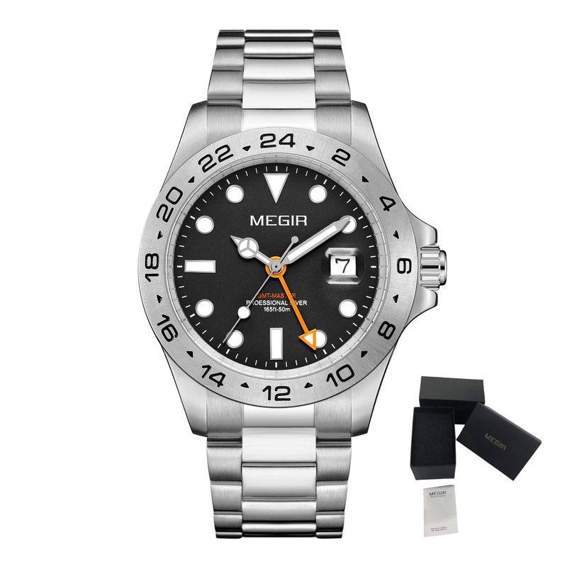 Reloj de pulsera de cuarzo de lujo para hombre de negocios con calendario de acero inoxidable._voghion.com