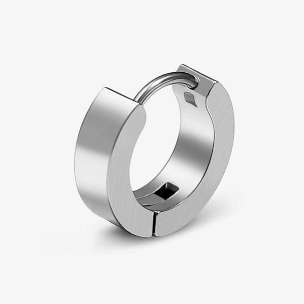 Orecchini a bottone in acciaio al titanio stile Huachenyu Luhan da uomo, alla moda e semplici_voghion.com