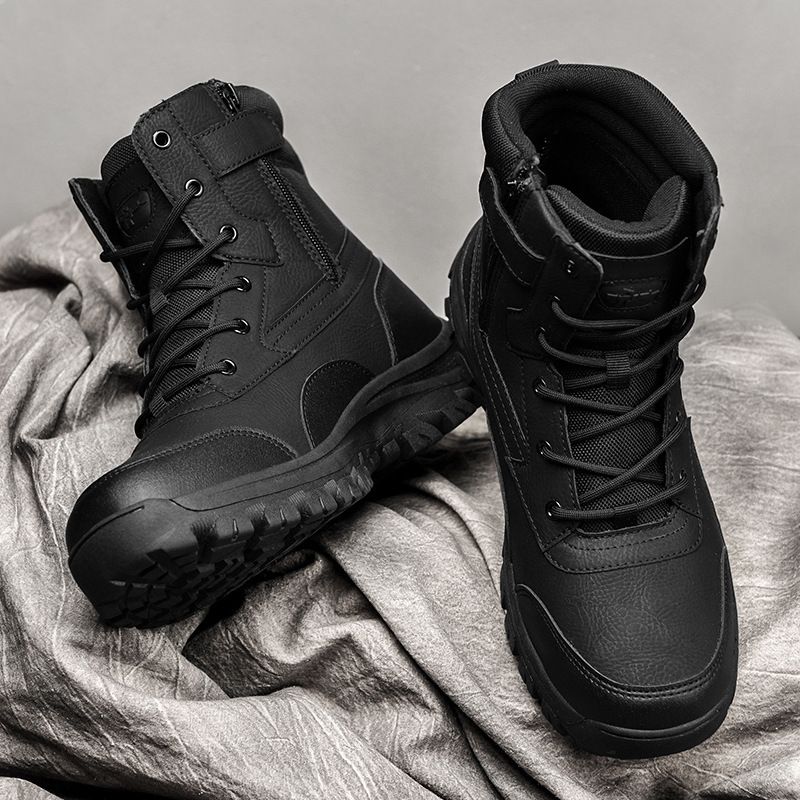 Große Bodenstiefel Kampfwanderschuhe Outdoor-Wanderstiefel Taktische Stiefel_voghion.com