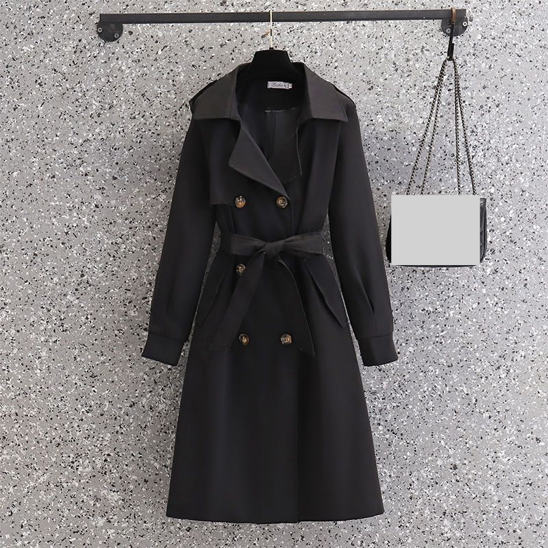 Damenbekleidung Große Windjacke für Damen Neue Herbst- und Winterjacke mittlere Länge kleines Temperament beliebte Damenbekleidung schlank_voghion.com