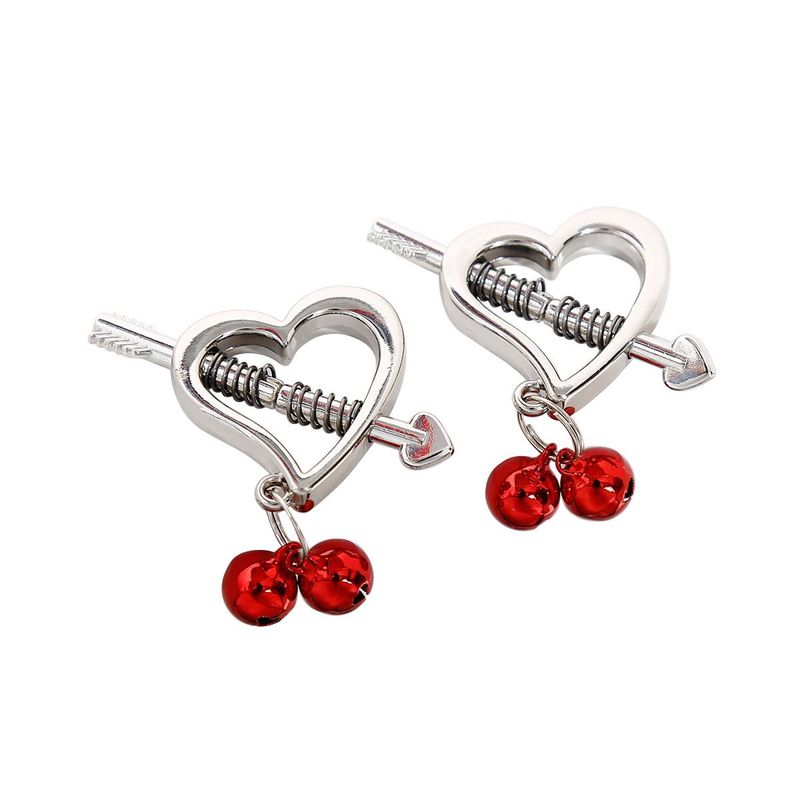 Sex Products SM Love Adjustment Nipple Clamp Iron Chain Bell Adult Toy Female Nipple Clamp Red Wind Chime Decorative Accessories Nipple Clamp_voghion.com