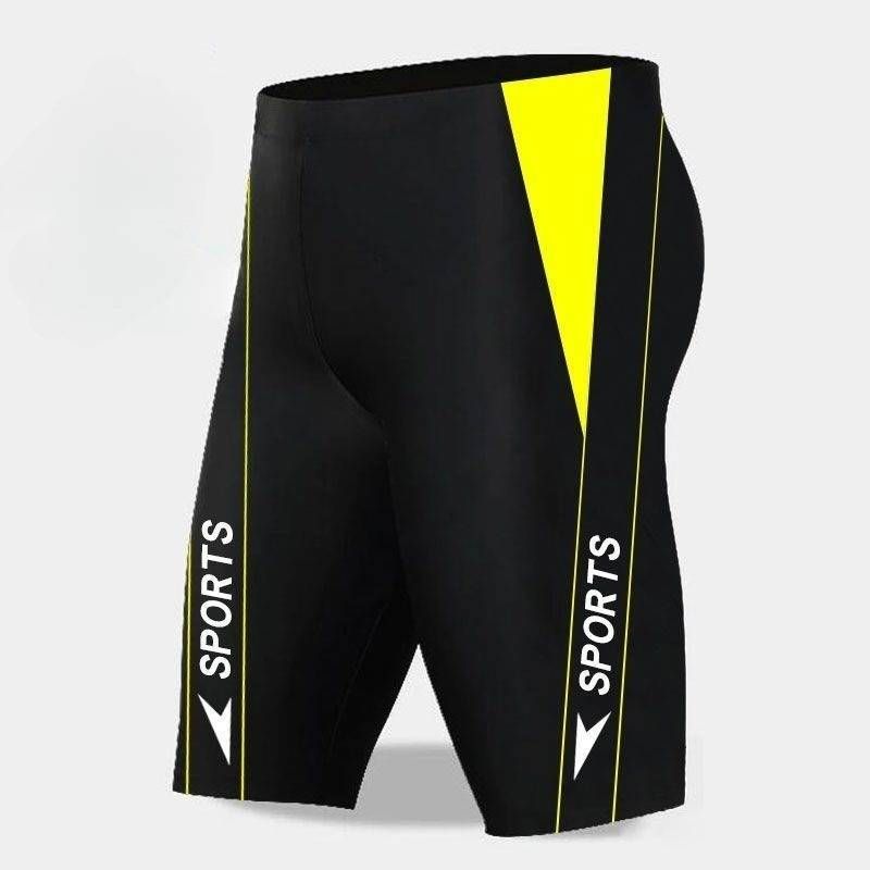 Men's Clothing Swimming Trunks Racing Swimsuit Suit Equipment Long Mid Length Trousers Anti Embarrassment Boys Professional Cropped Trousers_voghion.com