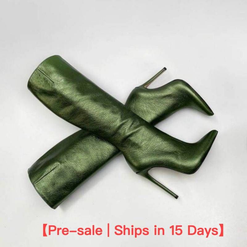 【Pre-sale | Ships In 15 Days】Women's Pointed High Heel Boots – Stretch Over-Knee Boots (Slip-Resistant & Chic)_voghion.com