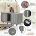 2-Door Cat Litter Box Enclosure With Winding Entry And Scratching Board_voghion.com