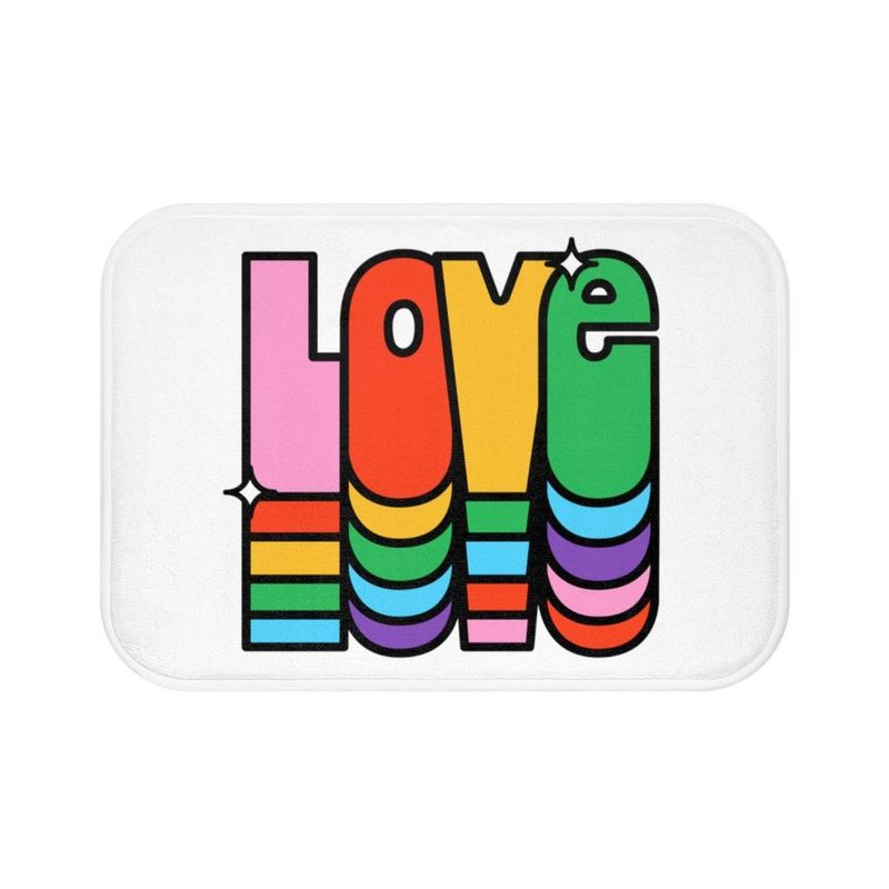 Rainbow Love Bath Mat Dropshipping Products_voghion.com